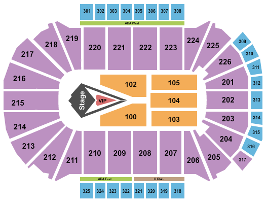 Resch Center For King and Country Seating Chart