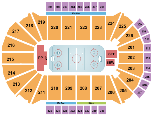 seating chart for Resch Center - Hockey - eventticketscenter.com