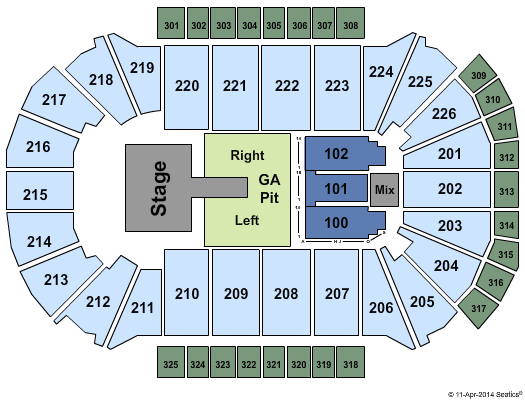 Resch Center Jake Owen Seating Chart