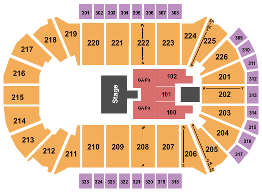 Resch Center Justin Moore Seating Chart