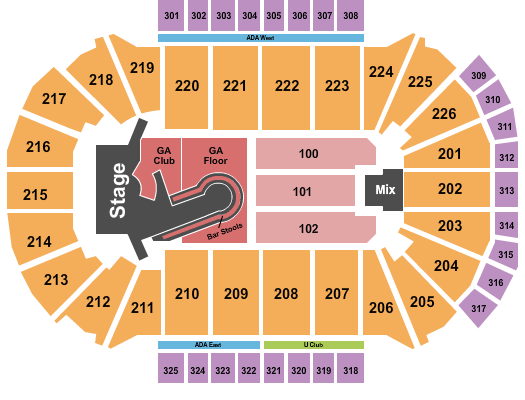 Resch Center Kelly Clarkson Seating Chart