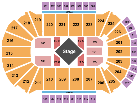 Resch Center Seating Chart & Maps - Green Bay