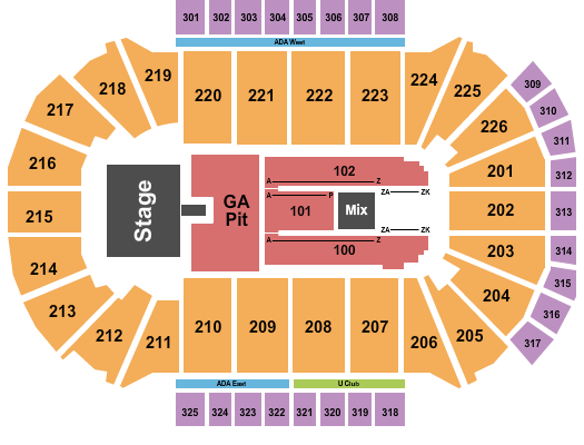 Resch Center Luke Combs Seating Chart