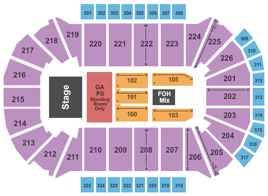 Resch Center Miranda Lambert Seating Chart