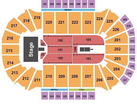 Resch Center Seating Chart - Green Bay