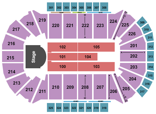 seating chart for Resch Center - The Judds - eventticketscenter.com