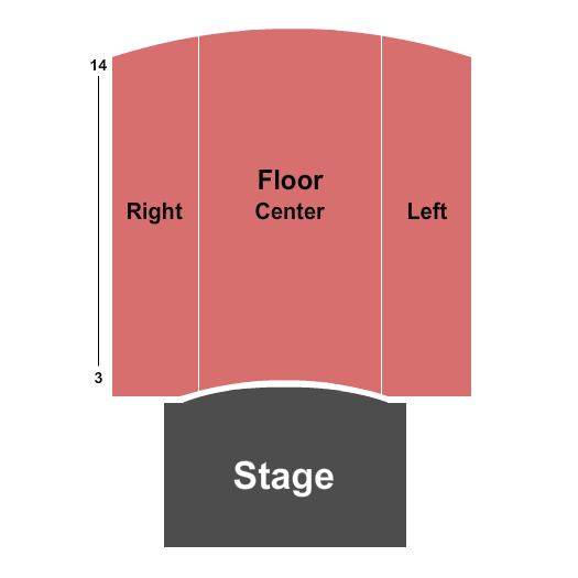 Resorts Atlantic City - The Screening Room End Stage Seating Chart