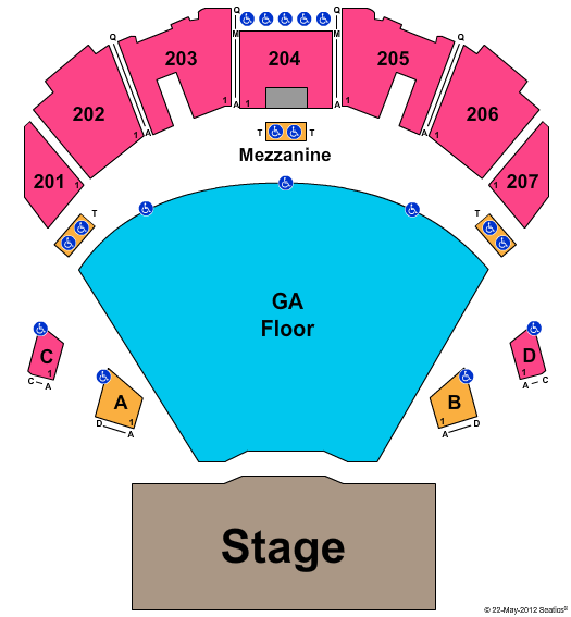 Ovation Hall at Ocean Resort Casino Endstage GA Floor Seating Chart