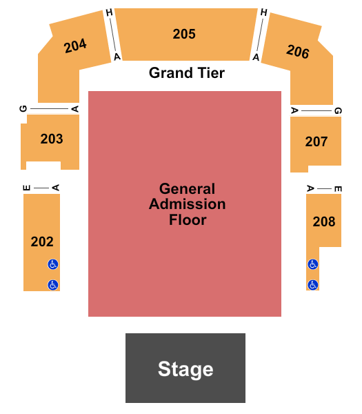 Bayou Music Center seating chart event tickets center