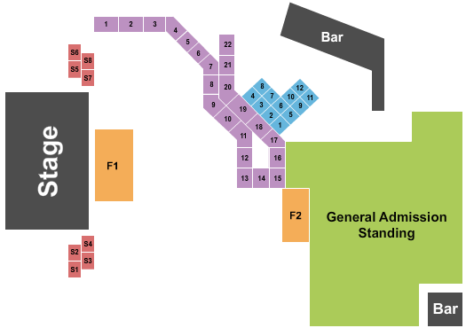 Revolution Concert House and Event Center NPC Seating Chart