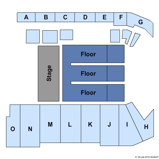 Bonnetts Energy Arena at Bonnetts Energy Centre End Stage Seating Chart