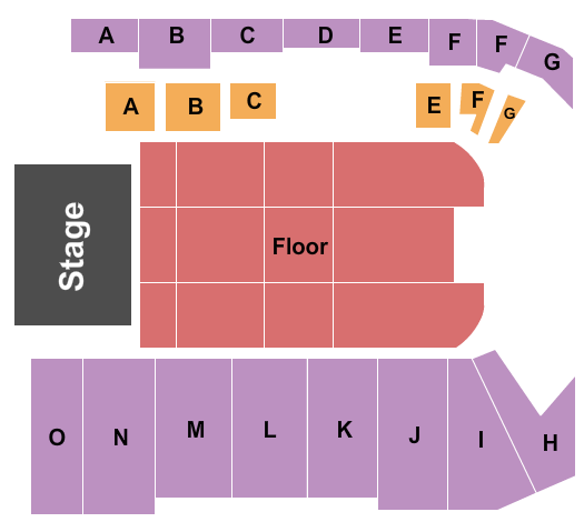 Bonnetts Energy Arena at Bonnetts Energy Centre Endstage Reserved Seating Chart