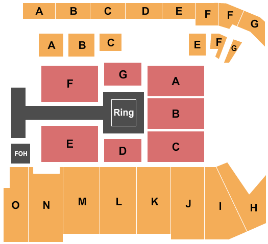 Bonnetts Energy Arena at Bonnetts Energy Centre Baseball Seating Chart