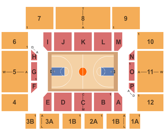Rhodes Arena Basketball Seating Chart
