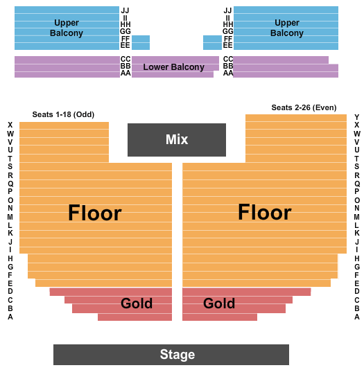 Rialto Theatre Seating Chart & Maps Tucson