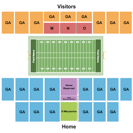 Rice-Totten Stadium Football Seating Chart