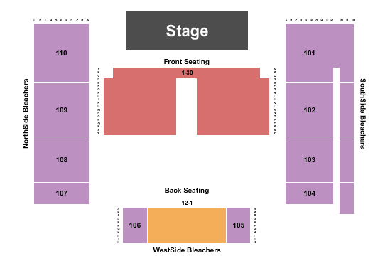 Richard J Currie Center End Stage Seating Chart