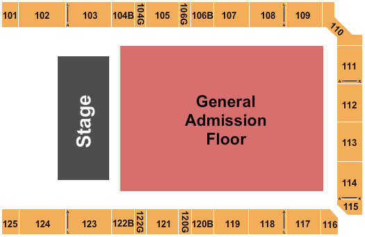 Richardson Stadium - Kingston End Stage Seating Chart