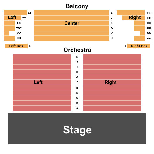 Richey Suncoast Theatre Seating Map