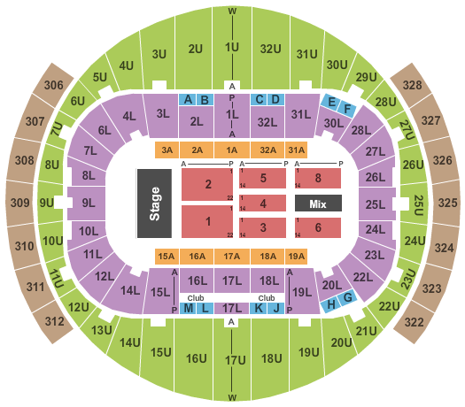 Richmond Coliseum End Stage Seating Chart