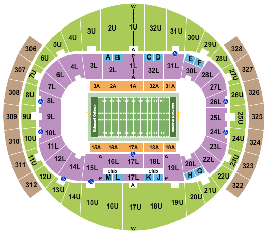 Richmond Coliseum Football Seating Chart