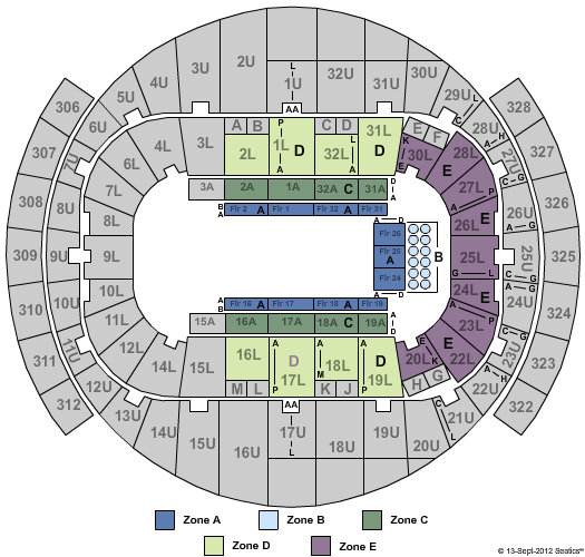 Richmond Coliseum Ice Show Zone Seating Chart