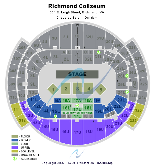 Richmond Coliseum Delirium Seating Chart