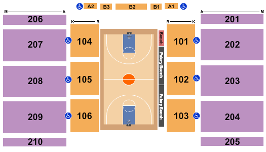 Rick Case Arena At D. Taft University Center Basketball Seating Chart