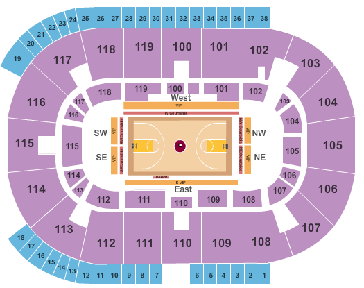 Coca-Cola Coliseum Basketball Seating Chart