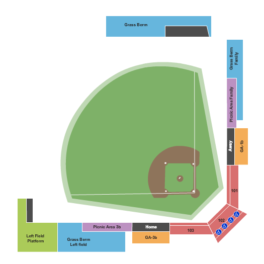 Ridgefield Outdoor Recreation Complex Baseball 2020 Seating Chart