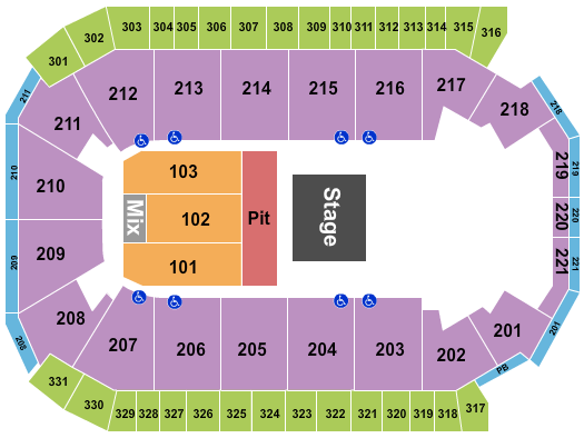 Rio Rancho Events Center Endstage Pit Seating Chart
