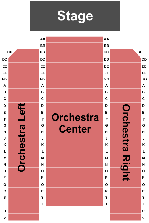 Rio Theatre - Santa Cruz End Stage Seating Chart