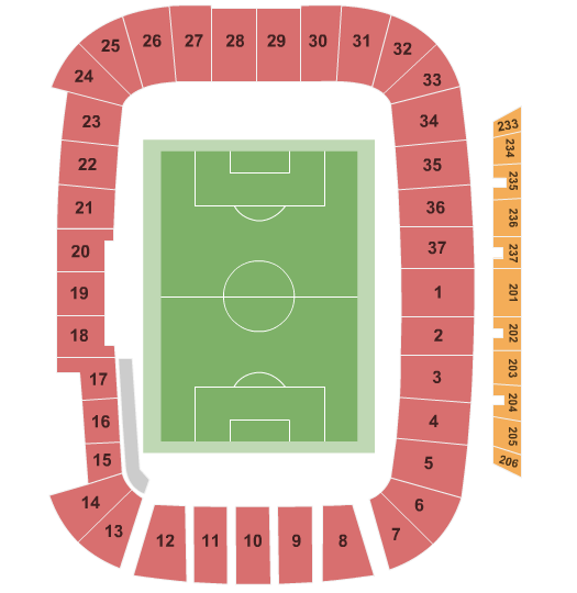 seating chart for America First Field - Soccer - eventticketscenter.com
