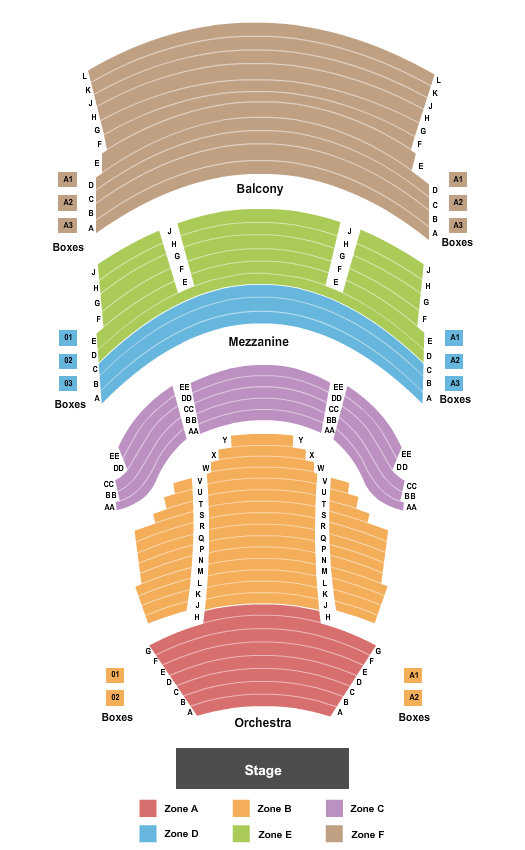 River Center Seating Chart