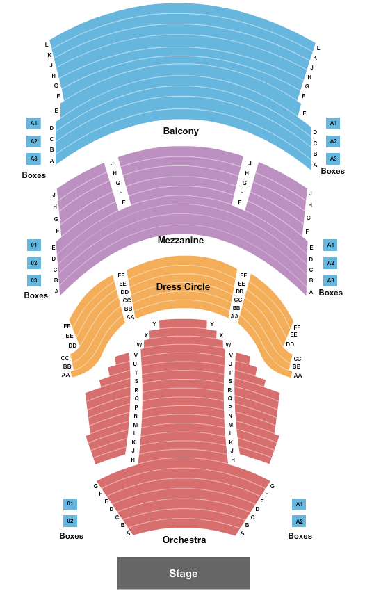 Bill Heard Theatre at RiverCenter for the Performing Arts Seating Chart