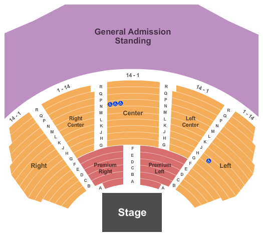 River City Casino Endstage - GA Rear Seating Chart