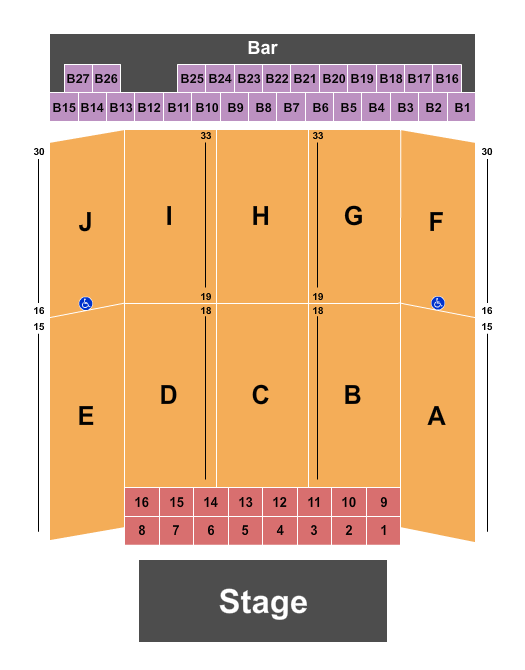 River Cree Casino Endstage Floor & Balcony Tables Seating Chart
