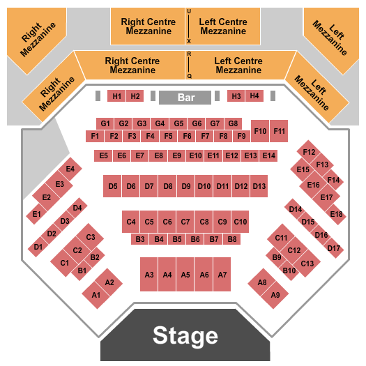 River Rock Casino Resort Endstage Tables Seating Chart