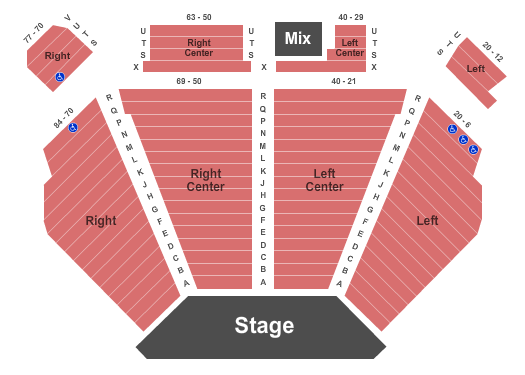 River Rock Show Theatre Seating Chart