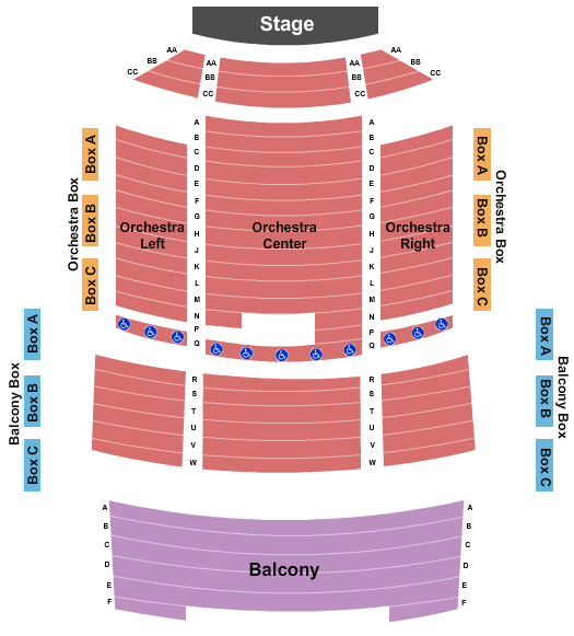 seating chart for River Run Centre - End Stage - eventticketscenter.com