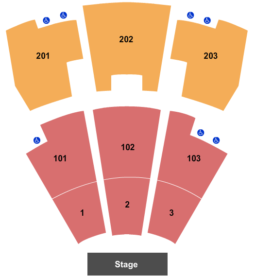 Paradise Cove At River Spirit End Stage Seating Chart