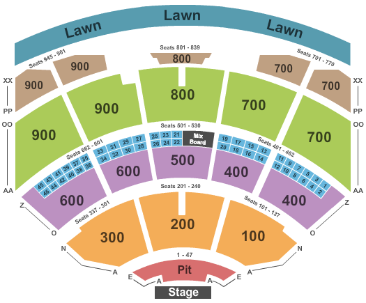 Riverbend Amphitheater Seating Chart