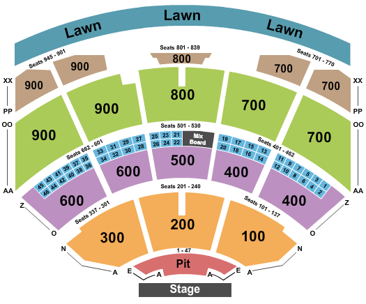 Riverbend Music Center End Stage Seating Chart