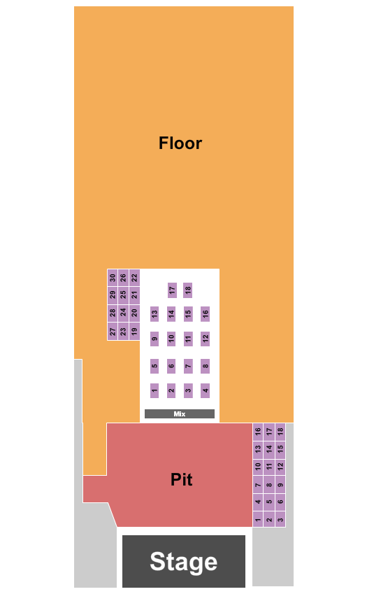 Riverfront Live GA Pit & Floor w/ Tables 2 Seating Chart