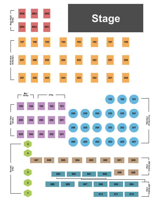 Riverfront Live End Stage2 Seating Chart