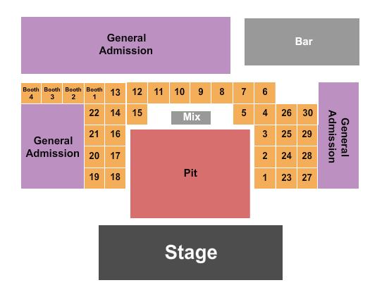 Riverfront Live Pit/GA/Tables Seating Chart