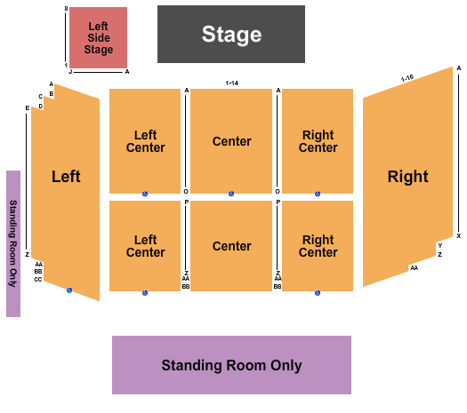 Rivers Casino Event Center at The Rivers Casino - Pittsburgh Endstage 3 Seating Chart