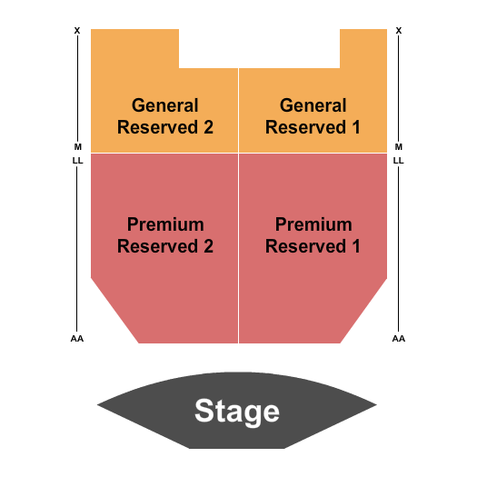 River's Event Center - Wildhorse Resort & Casino Premium Reserved/General Reserved Seating Chart