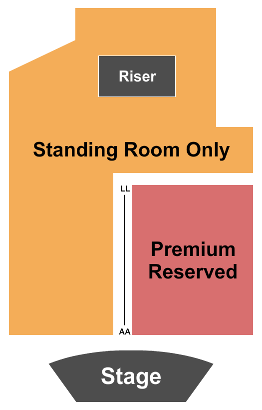 River's Event Center - Wildhorse Resort & Casino Endstage SRO Seating Chart