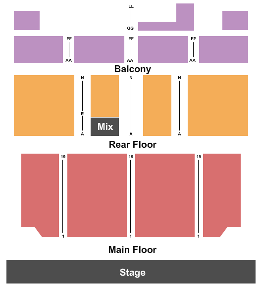 Riverside Municipal Auditorium Standard Seating Chart